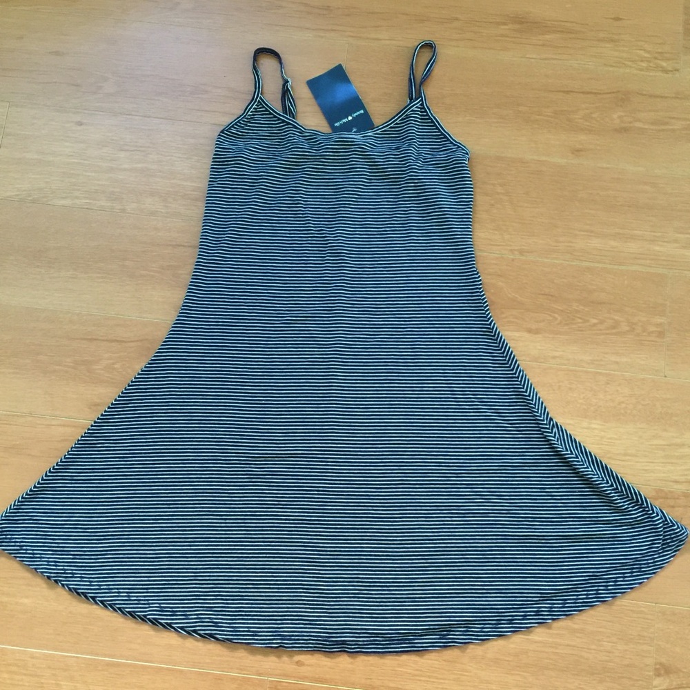 Brandy Melville Navy Blue Stripes Herika Dress NWT